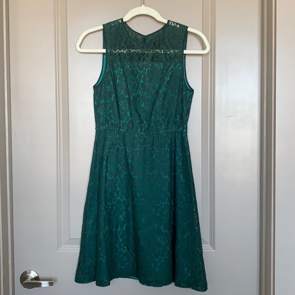 FOSSIL Emerald Lace Tank Dress